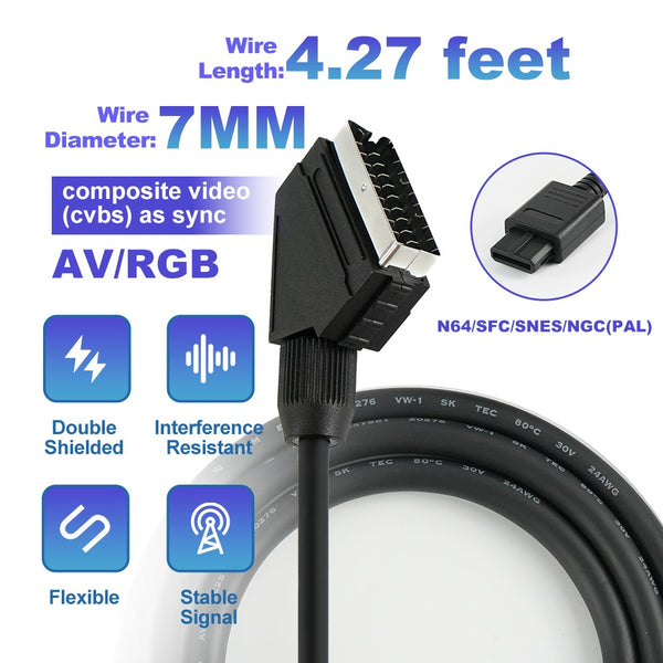 Nintendo RGB Scart (High Quality)(Shielded)