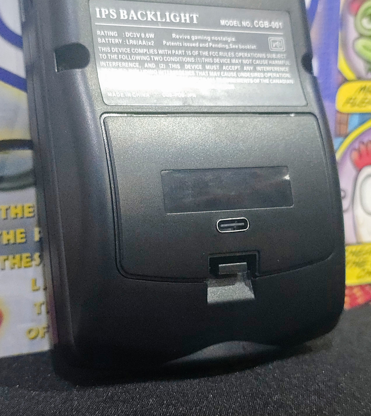 GameBoy Color Atomic Black (IPS SCREEN)(USB-C)