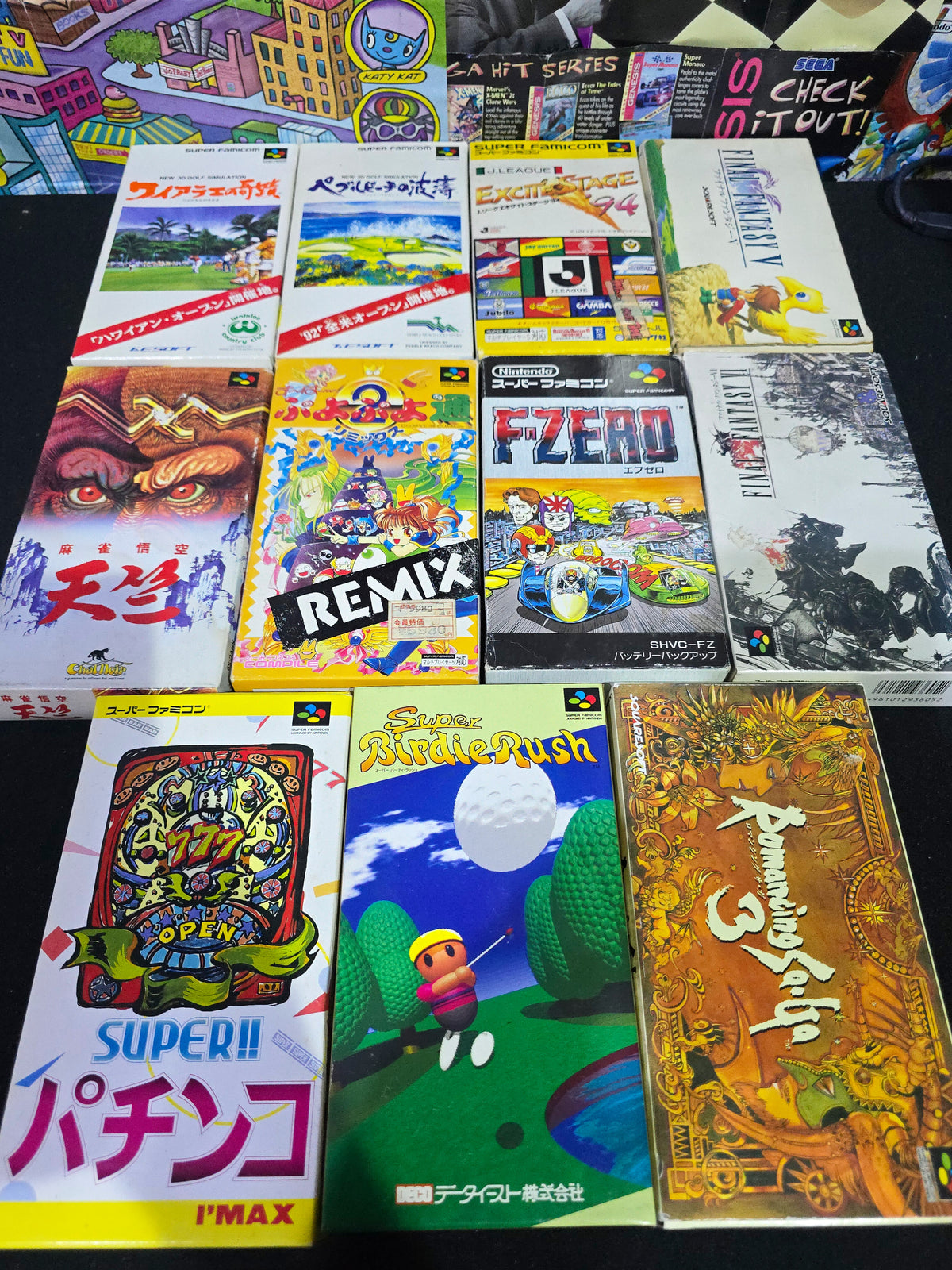 11 Super Famicom Games in Boxes