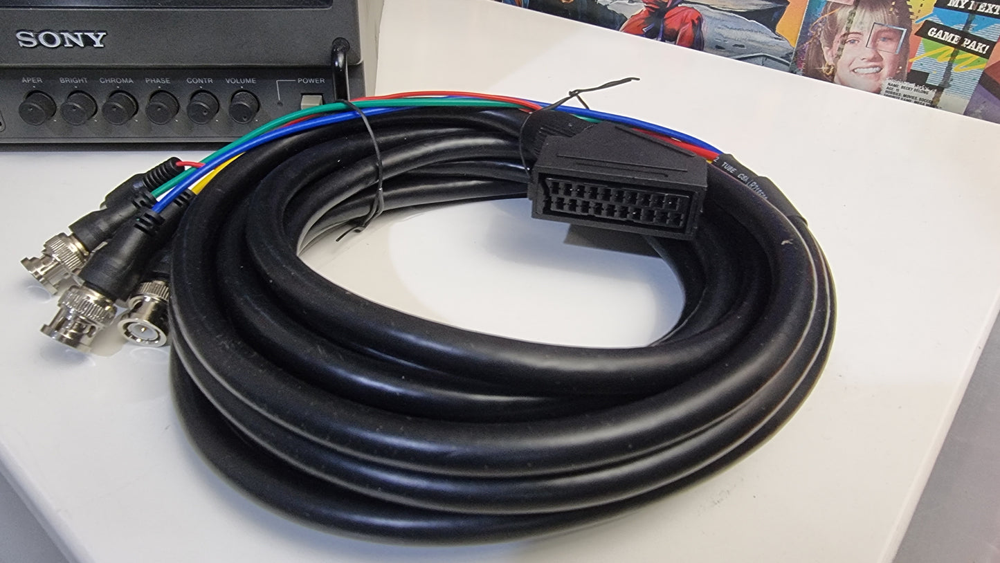 SCART TO BNC CABLE (1m)