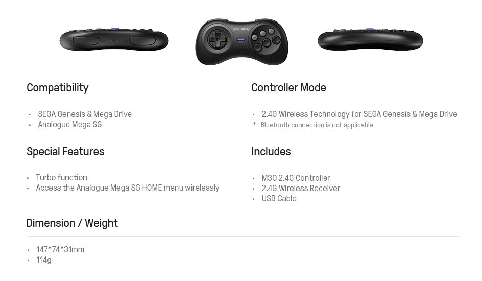 8bitdo Sega Wireless Controller