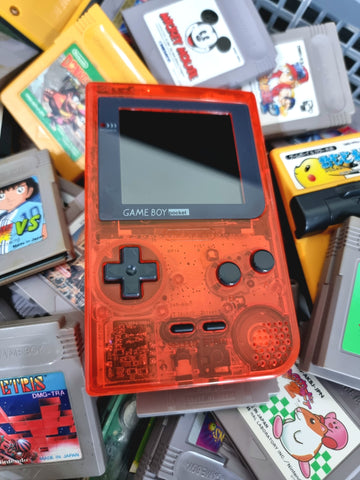 Game Boy POCKET (Clear Red) IPS Display