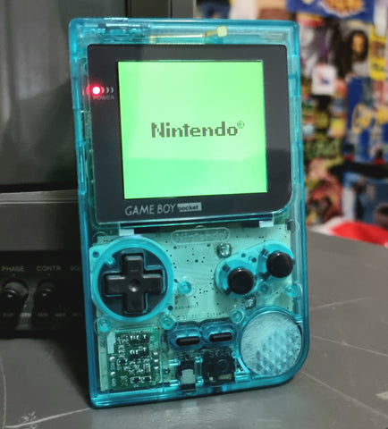 Game Boy POCKET (Clear Blue) IPS Display