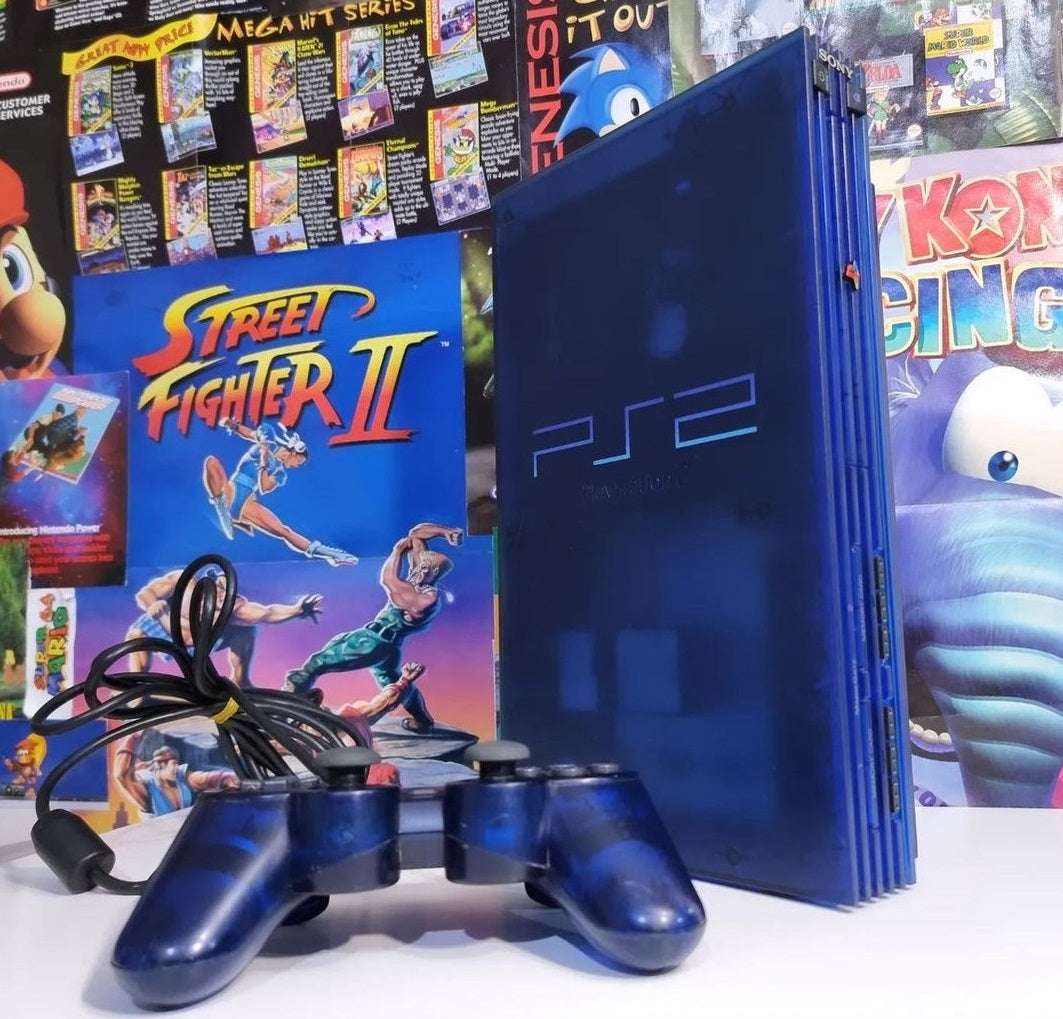 PLAYSTATION 2 (OCEAN BLUE)(350 Games)