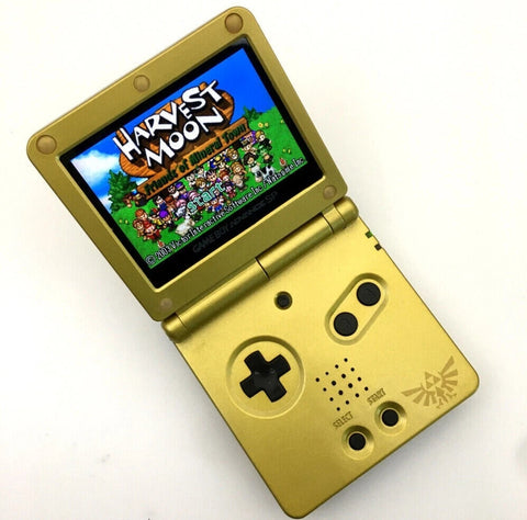 GameBoy Advance SP (IPS Screen)(Tri Force Gold)