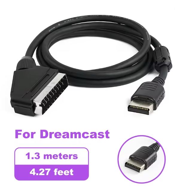 SEGA DREAMCAST RGB SCART (HIGH QUALITY)(SHIELDED)