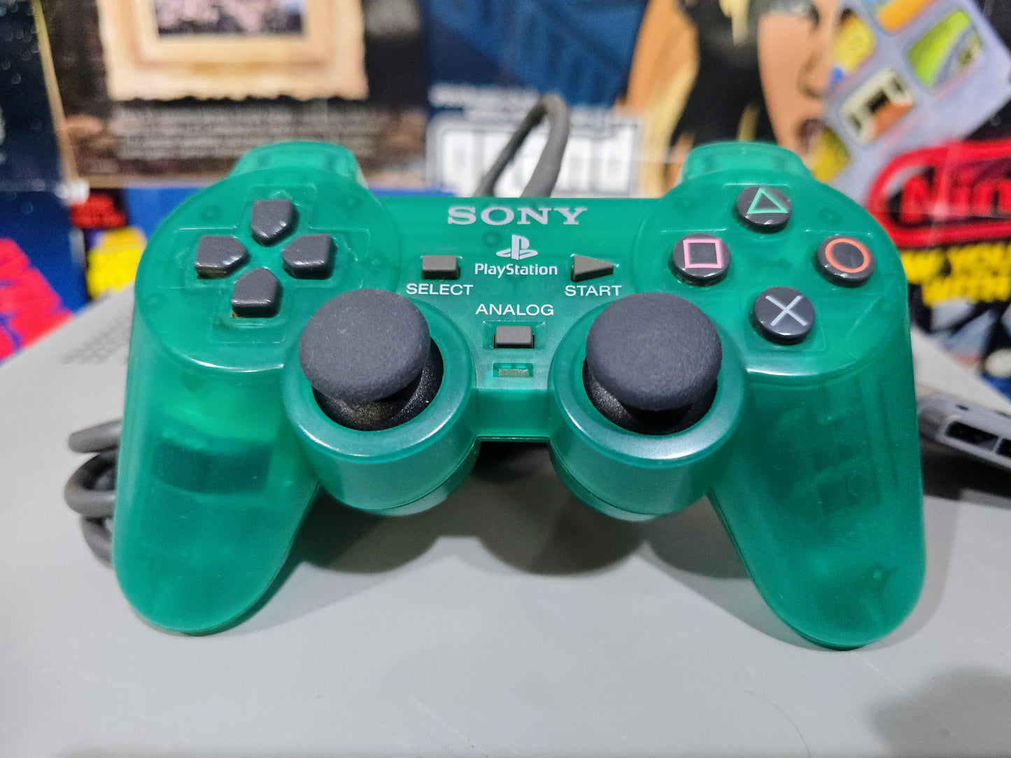 Orignal PS1 Controller (Cear Green)