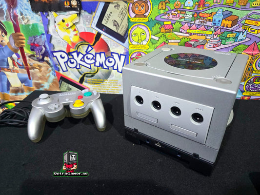 Gamecube with Gameboy Player Silver