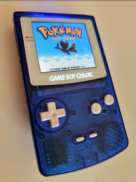Game Boy Color Clear Blue (IPS Screen Upgrade)