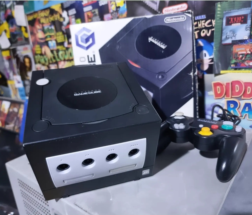 GAMECUBE CONSOLE (BLACK)(With Box) | RetroGamer.ae