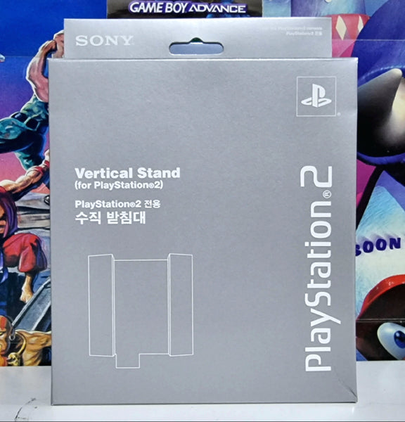 PS2 VERTICAL STAND (BRAND NEW IN BOX)(SATIN SILVER)